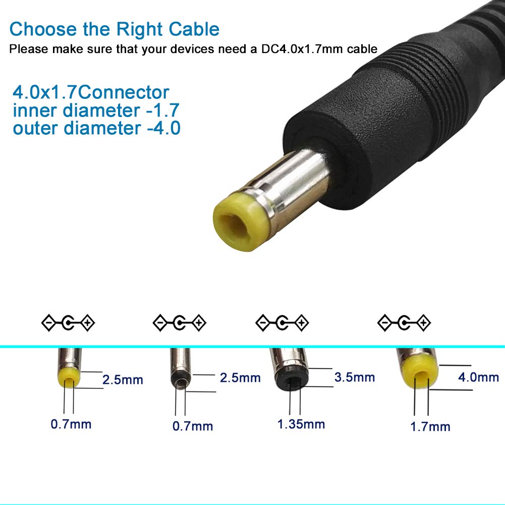 SIOCEN 3 Packs 4FT USB 2.0 A Male to DC 4.0mm x 1.7mm 5 Volt DC Barrel Jack Power Cable,DC 5V Power Plug Connector Charger Cord for Sony PSP 3000 2000