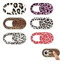 6Pcs Webcam Covers Slide Leopard Print for iPad Tablet Laptop Blocker Camer Cover Privacy Protection Stickers for Phone