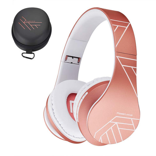 PowerLocus Bluetooth Over-Ear Headphones, Wireless Stereo Foldable Headphones Wireless and Wired Headsets with Built-in Mic, Micro SD/TF, FM…