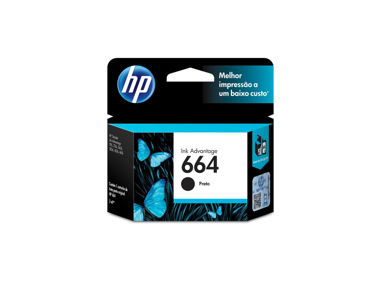 HP 664 Black Original Ink Cartridge (F6V29AB) For HP Deskjet 2136 Printer, HP Deskjet 2676 Printer, HP Deskjet 3776 Printer, HP Deskjet 3776 Printer