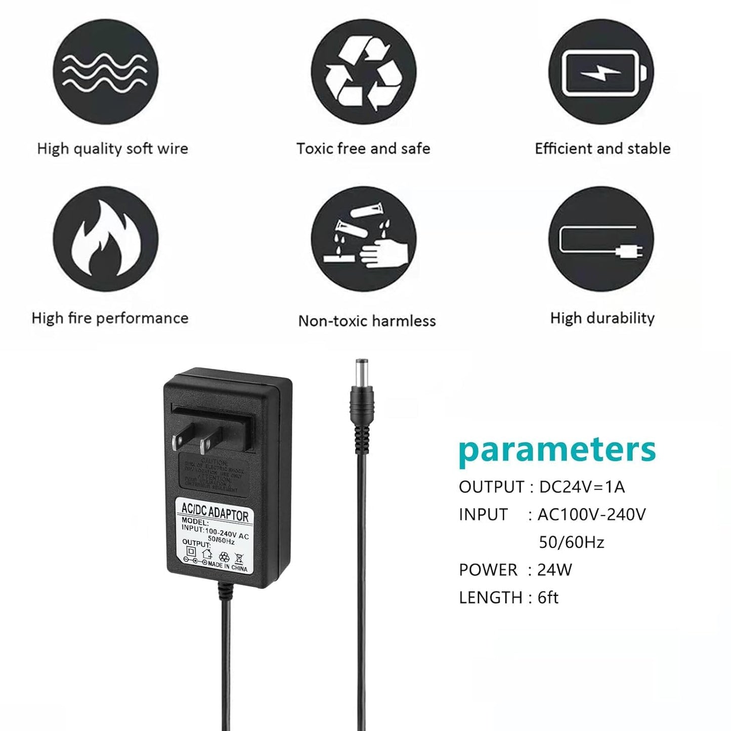 12V 3A 2A AC Adapter Charger with 8 Tips, ac/dc Adapter 100-240v, 50/60hz 12 Volts 3000mA DC in 12V Power Supply Cord for Sceptre Monitor Series…