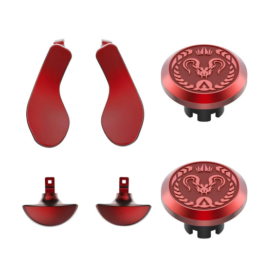 for PS5-Edge Controller Replacement Parts - Thumbsticks, Paddles, Trigger Buttons Accessories for Edge Controller (Red)