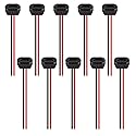 DWEII 10PCS Type-C Female Chassis Waterproof 2P Solder Wire Type USB C Pigtail Cable Extension Power Cable USB-C Plug to 2 Pin Bare Wire Open End