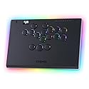 Haute42 Leverless Controller for Arcade Gaming: M Ultra Large & Slim Aluminum Alloy Template - 16 Key Crystal Low-profile Switches - Custom RGB