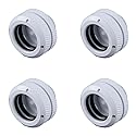 Bitspower 4-Pack G1/4" Multi-Link Fitting for 14mm OD Rigid Tubing, White, Desktop Water Cooling Component