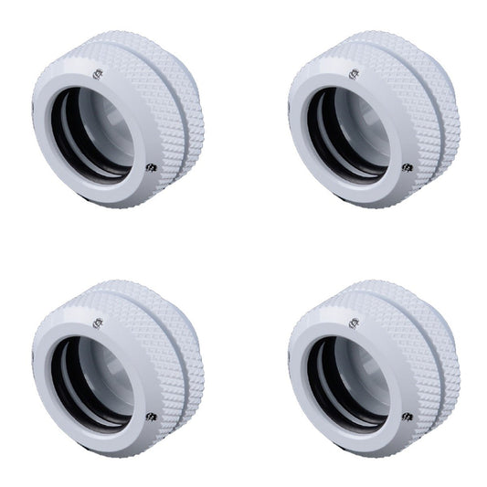 Bitspower 4-Pack G1/4" Multi-Link Fitting for 14mm OD Rigid Tubing, White, Desktop Water Cooling Component