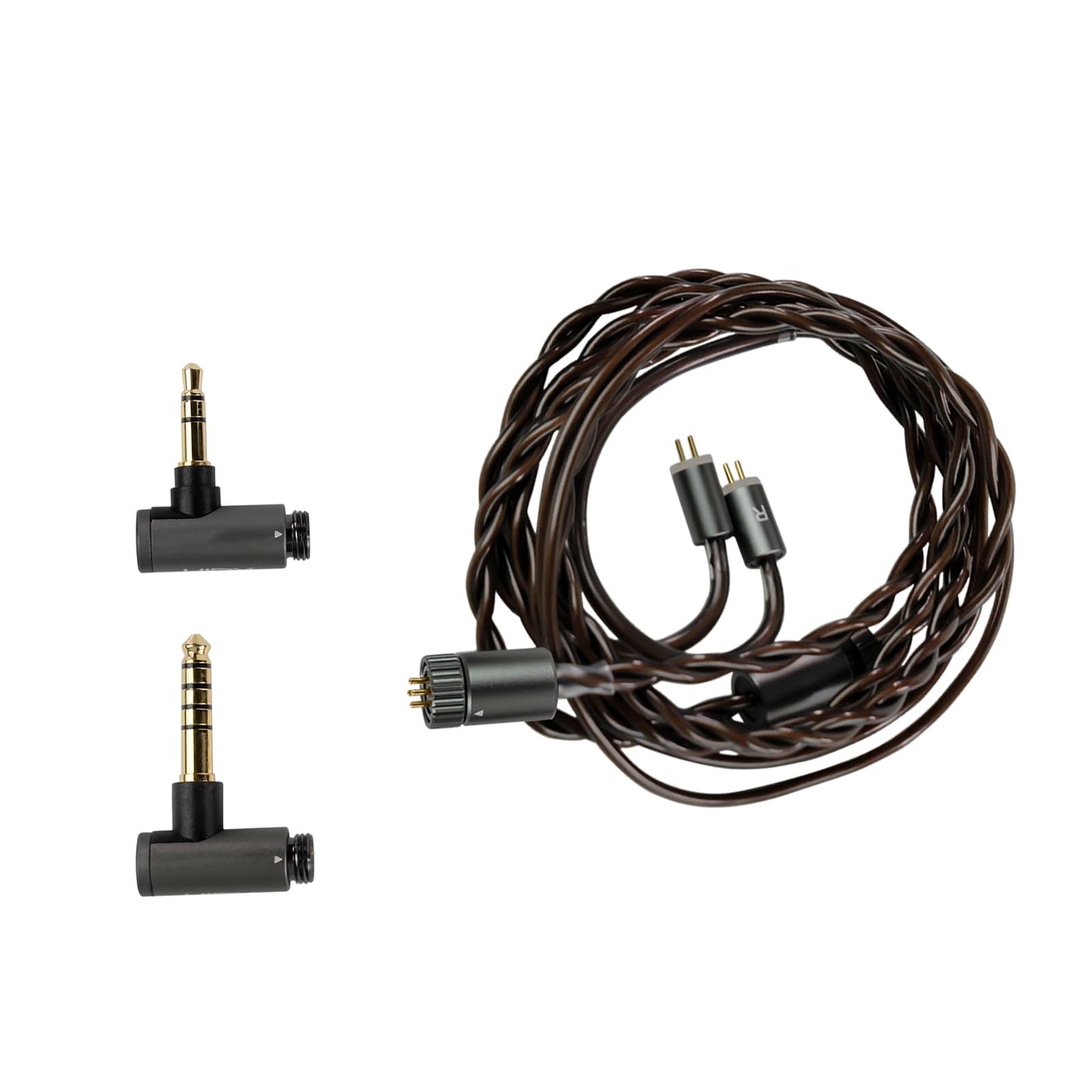 HiBy Cu4 Balance Earphone Cable Coaxial O.C.C. Litz Type4 2-in-1 Wire 4Pin-Lock Plugs 3.5mm+4.4mm Jack