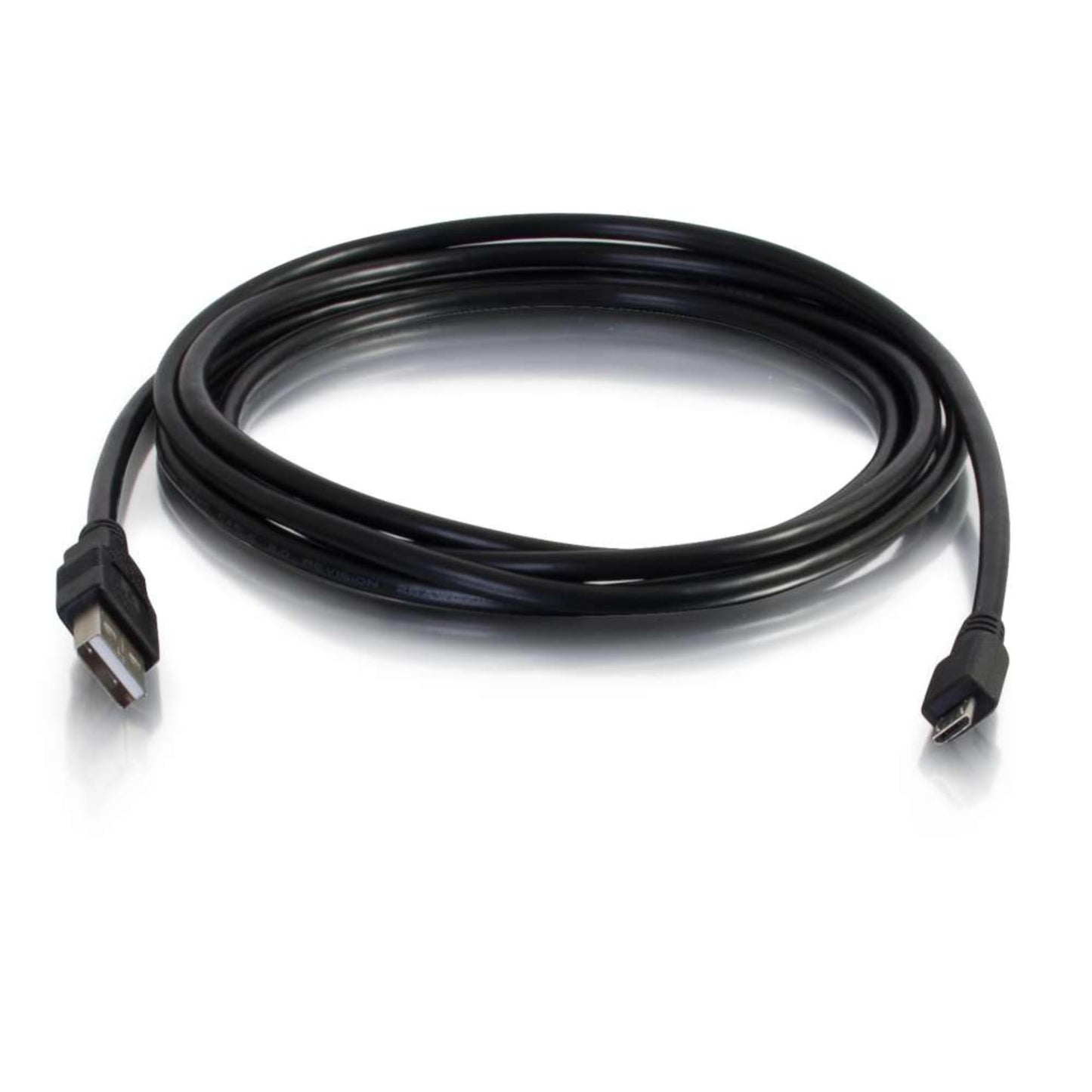 C2G Legrand USB A to B Cable, Male to Male USB Cable, Micro USB Cable, 2 Meters (6.56 Foot) Data Transfer Cable, Black USB Cord, 1 Count, C2G 27365