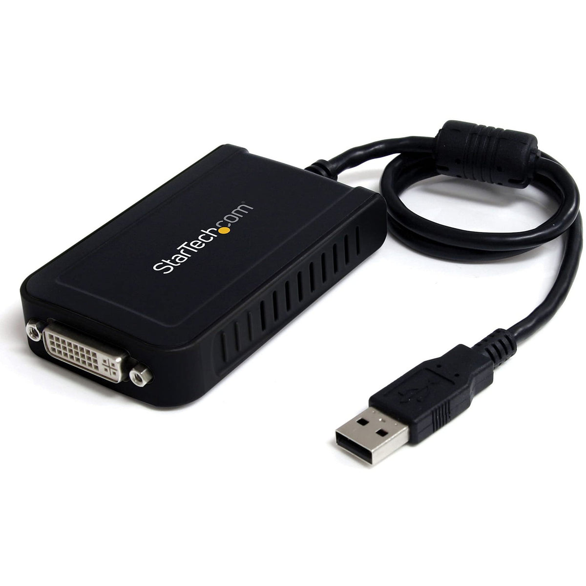 StarTech.com USB to DVI Adapter - 1920x1200 - External Video & Graphics Card - Dual Monitor Display Adapter - Supports Windows (USB2DVIE3) Black