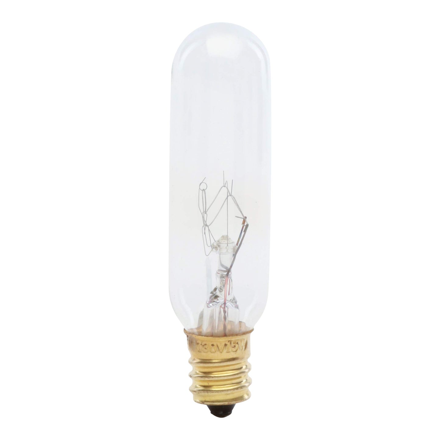 Feit Electric BP15T6-130 15-Watt T6 Tubular Incandescent Bulb with Candelabra Base, Clear, 2.9" L x 0.7" D