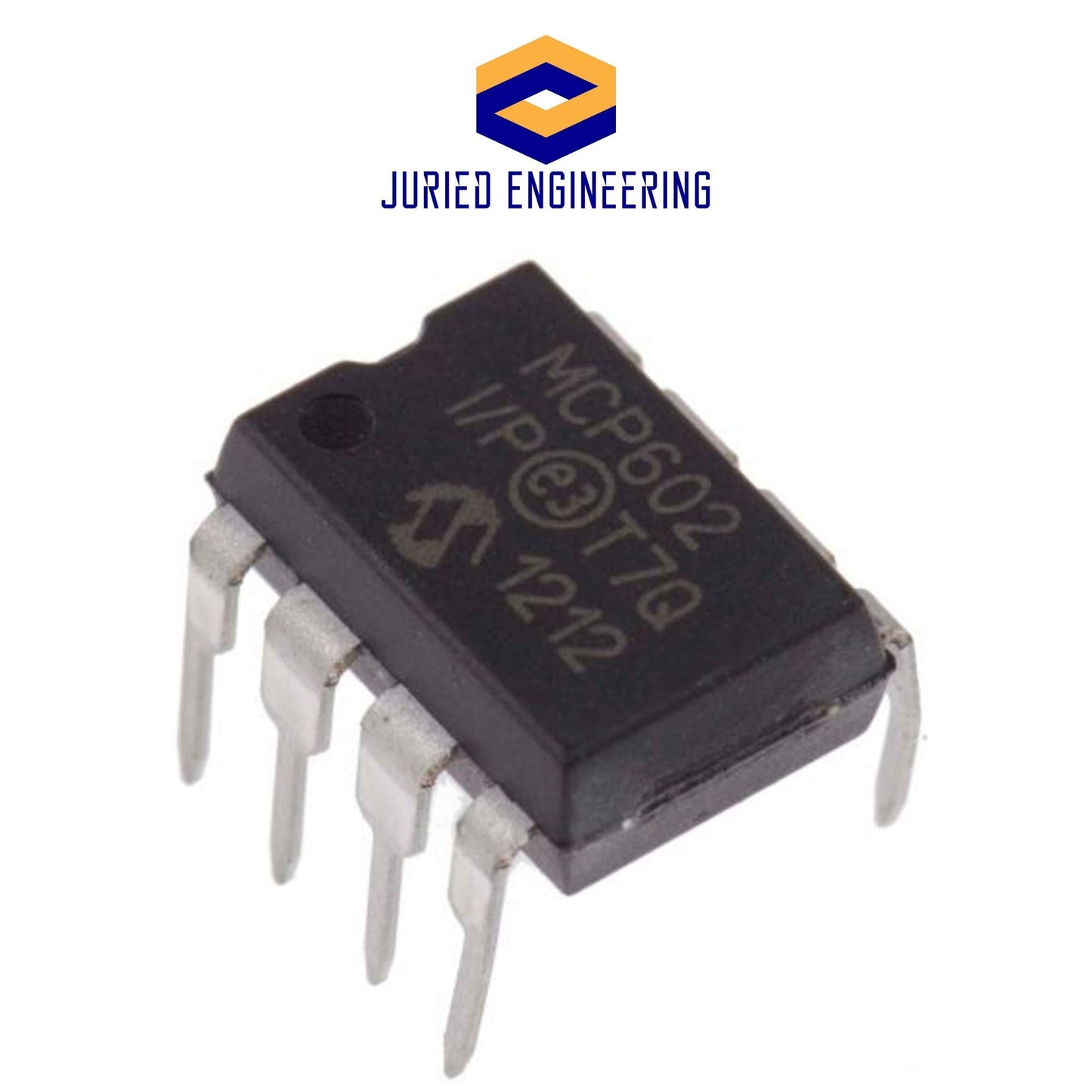 Juried Engineering Microchip MCP602-I/P MCP602 Dual Operational Amplifier Op-Amp 2.8MHZ 2.3V/us DIP-8 Breadboard-Friendly (Pack of 5)