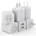 6Pack USB Wall Charger, iGENJUN 2.4A Phone Charger Dual USB Port Cube Power Plug Adapter Fast Wall Charger Block Compatible with iPhone 17/17