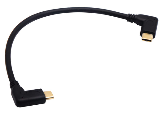 zdyCGTime Type c 3.1 Extension Cable 90 Degree USB 3.1 Type C Male to Male Gen 2 (10Gbps) Connector Extension Cable, Supports Charging, Data, Audio
