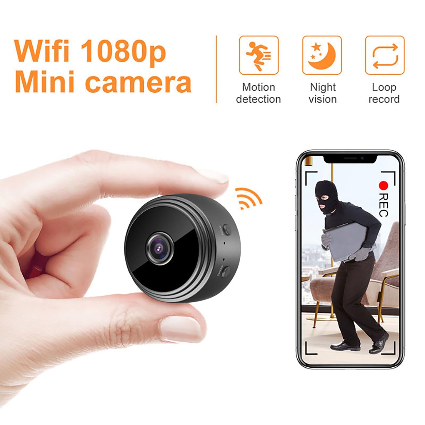 Guardhouse Camera, 2026 New Upgrade Magnetic Mini Watcheye Security Cam, 1080P Wireless Surveillance Cameras with Motion Detection, HD Night Vision