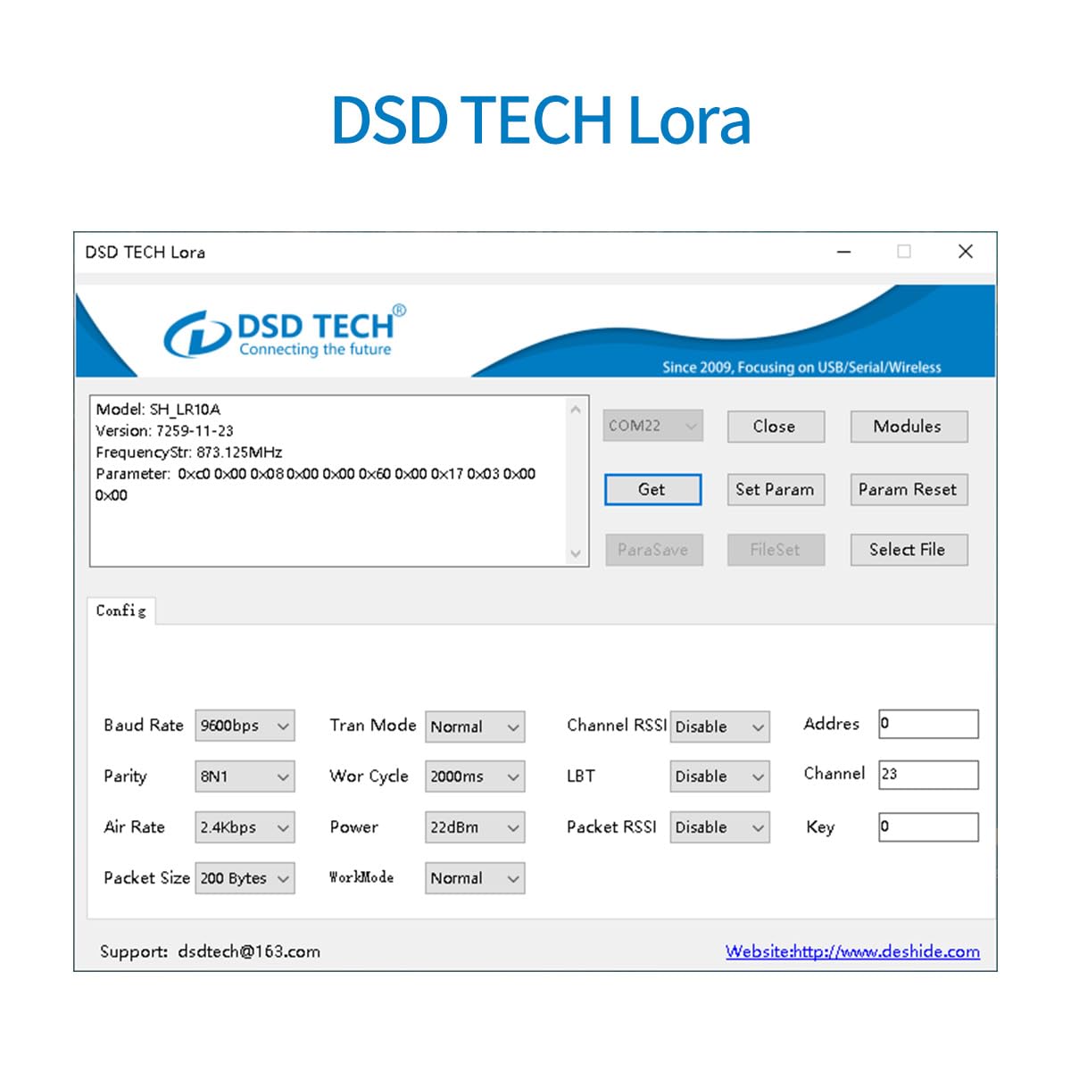 DSD TECH SH-L1A USB to Lora Adapter with LLCC68 Chip UP to 2 KM