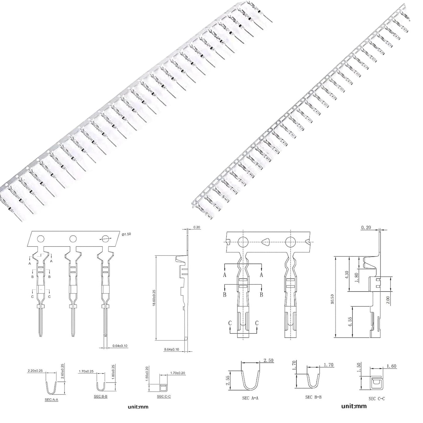 Gikfun 100 Pairs Suitable for 22AWG Cable Male and Female Pins Connector Kit fit for Housing Jumper Wire Cable DIY Kit EK8284