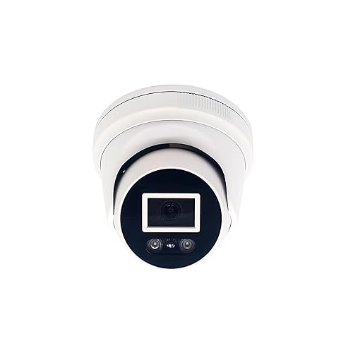 Evertech H.265 5MP IP PoE Network Indoor Outdoor Dual Light Full Color Security Surveillance Dome Camera with 2.8mm Fixed Wide Angle Lens and Built-in