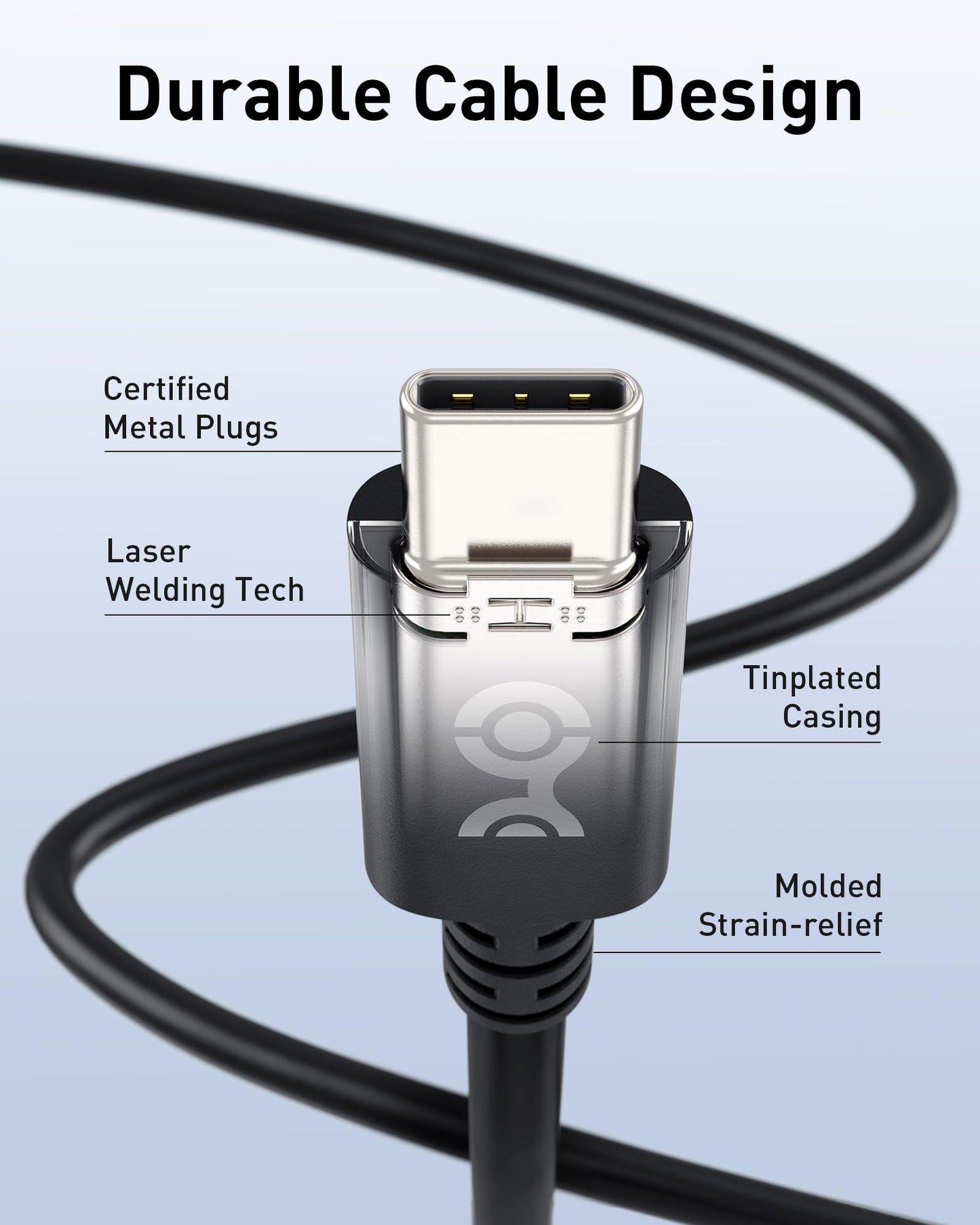 Cable Matters [USB-IF Certified] 240W USB C Cable - 6.6ft, Up to [240W Charging, 480Mbps], No Video Support, USBC Charger Cable/USBC Charging Cord