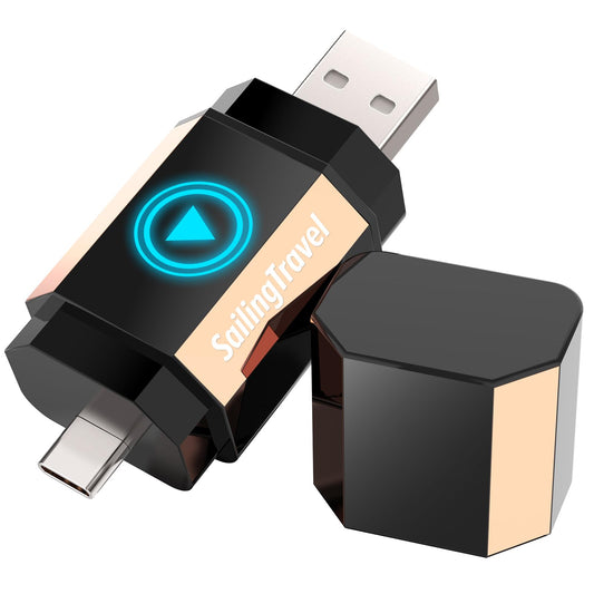 Lipstick Series (Built-in Magnet) Wireless Carplay/Android Auto Adapter for iPhone&Android Phone,Convert Wired to Wireless Dongle Adapter, Mini Size
