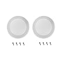 SYCZIOHU 2-Pack 6.5 Inch Round Ceiling Speaker Grilles White Decorative Mesh Cover with Screws for Home Speaker Protector Decorative Cover