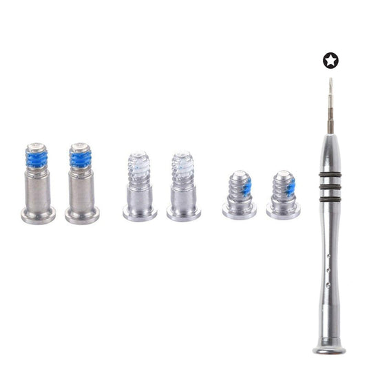 Replacement 6pcs/Set Bottom case Screws + 5 Point Pentalobe Screwdriver for MacBook Pro Retina 13 A1708 EMC 2978 EMC 3164 2016-17, A2159 A2289 EMC