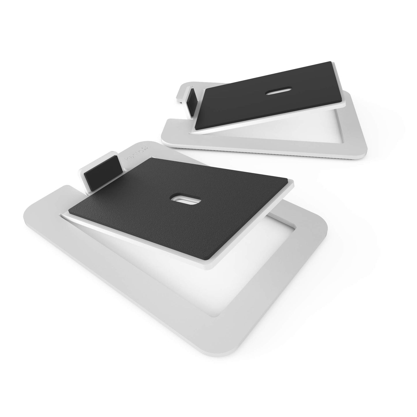 Kanto S6W Tilted Desktop Speaker Stands for Large Bookshelf Speakers & Full-Size 5”-7” Studio Monitors | Supports 20 lbs | Damping Foam Padding |