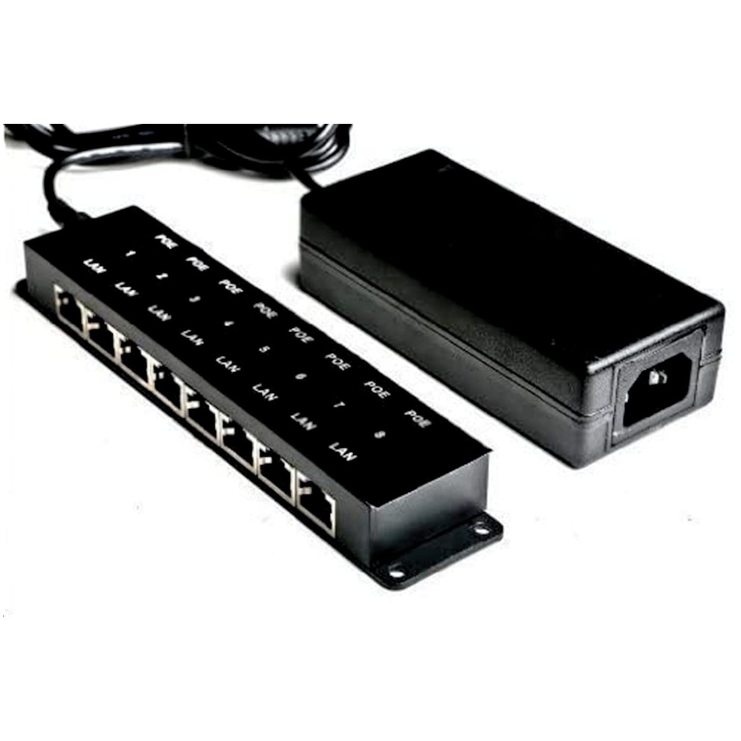 PoE Texas POE-8-24v60w | 24 Volt Passive Power Over Ethernet 10/100 PoE Injector for 8 Ubiquiti, OM2P or Other 24v POE Devices - NOT for 802.11ac