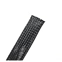 Wang-Data 25ft-1.25" PET Expandable Braid Sleeving -Black -Cable Management Sleeve Cord Organizer for wrap & Protect Cables