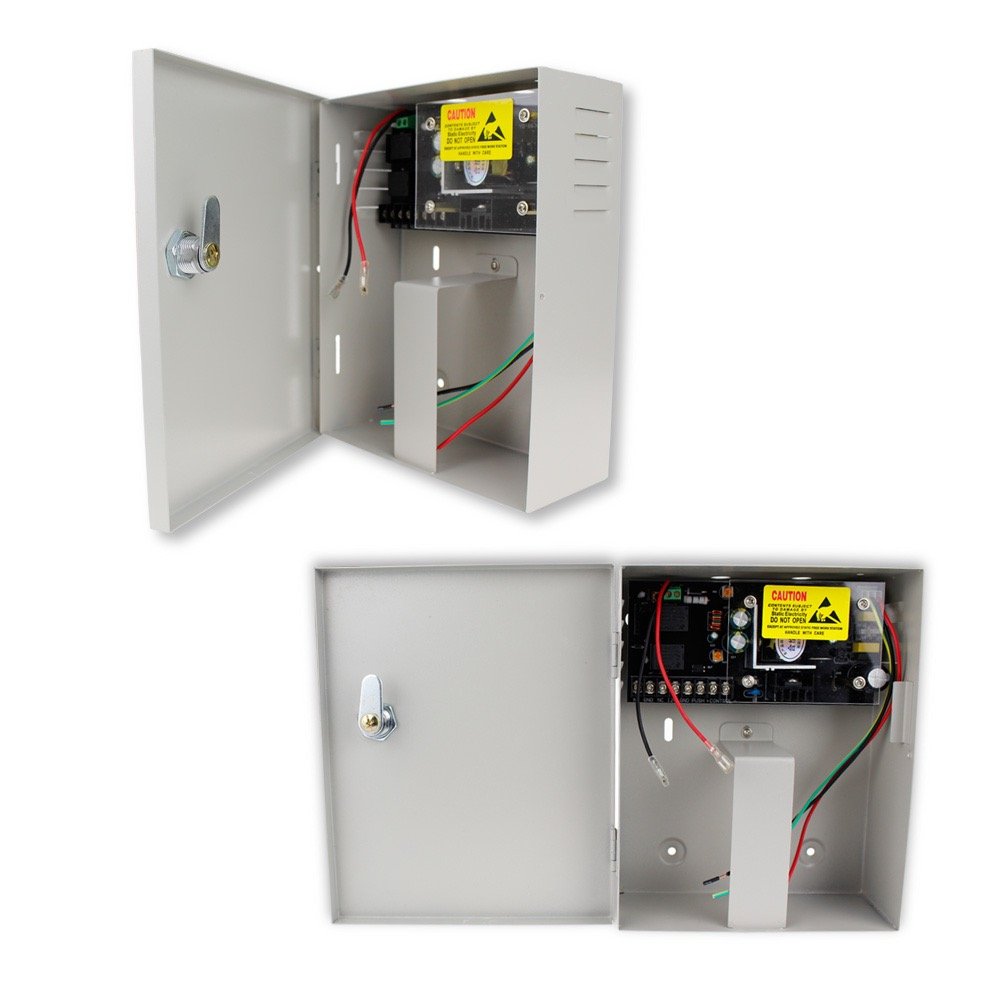 LIBO Smart Home AC90V/260V 5A Access Control Power Supply Box DC12V UPS Backup Battery for All Kinds of Electric Door Lock with Time Delay