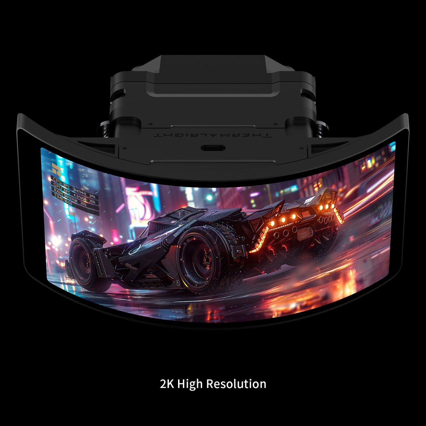 Thermalright Rainbow Vision 360 Turbo ARGB Black 360mm Aio Cooler, 60HZ Curved Screen with 2400x1080 Resolution,for AM4/AM5,Intel LGA1851/1700,6.67in