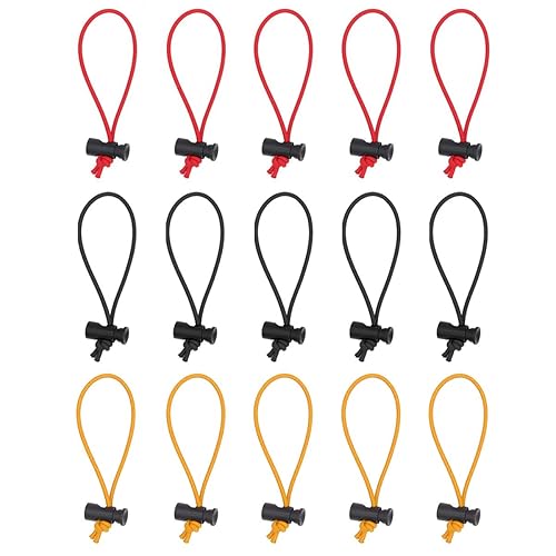 Foto&Tech Multipurpose Extra Thick Elastic Cable Tie and Organizer, Adjustable Cable Strap Toggle Tie, Reusable Tangle Tamer, Cable Management