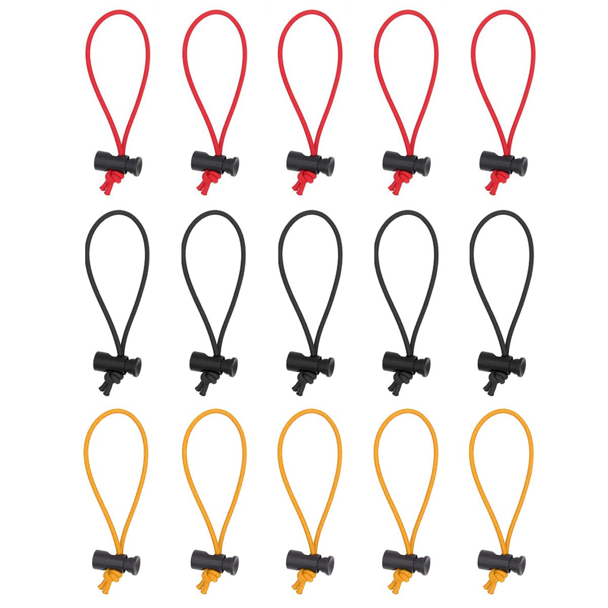 Foto&Tech Multipurpose Extra Thick Elastic Cable Tie and Organizer, Adjustable Cable Strap Toggle Tie, Reusable Tangle Tamer, Cable Management