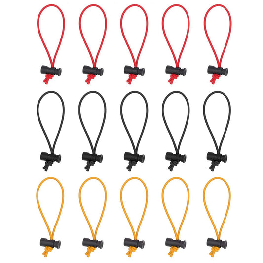 Foto&Tech Multipurpose Extra Thick Elastic Cable Tie and Organizer, Adjustable Cable Strap Toggle Tie, Reusable Tangle Tamer, Cable Management