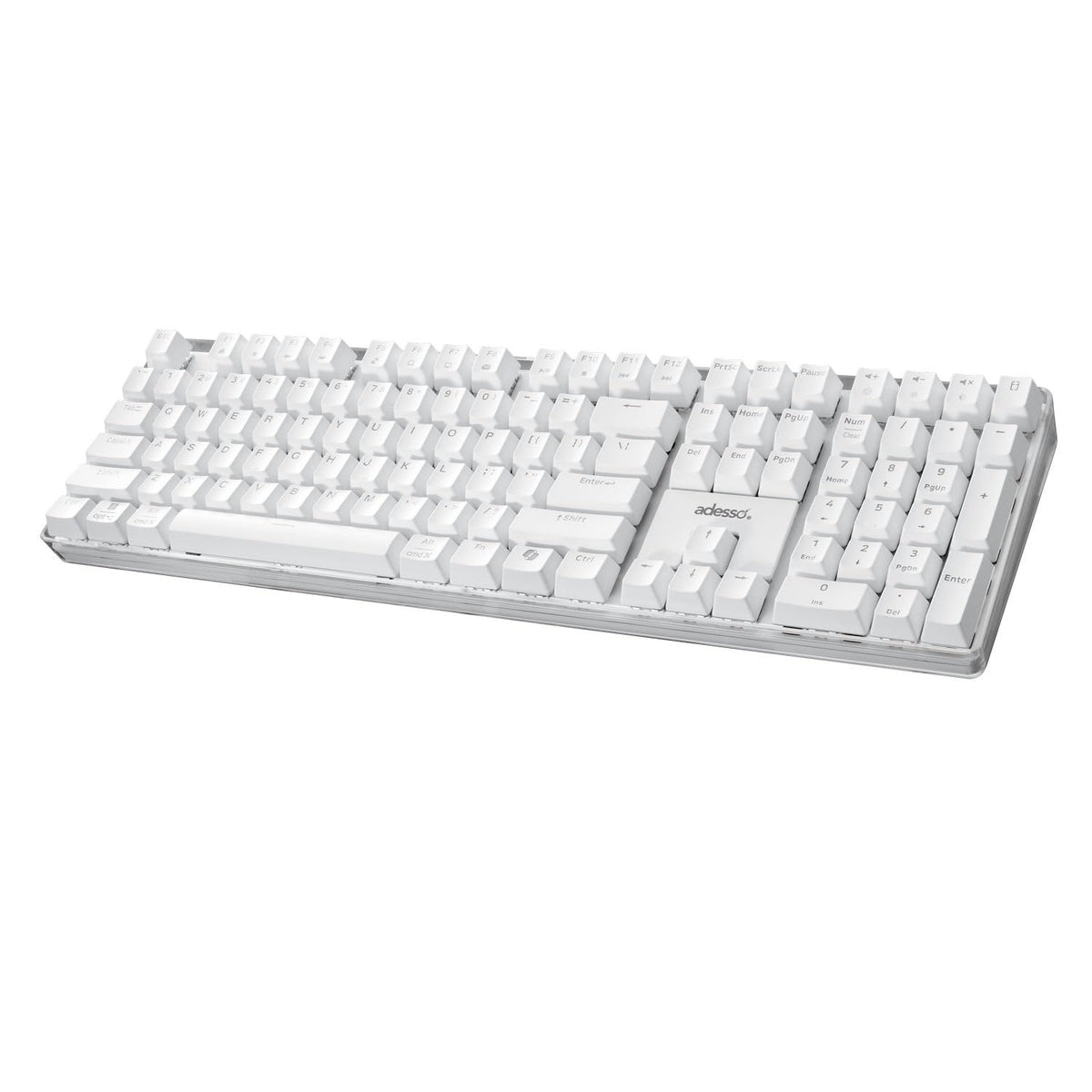 Adesso AKB-680UW Mechanical Keyboard with Copilot AI Hotkey - Brown Switch, Multi-OS Compatible | Enhanced Productivity with Tactile and Quiet Feel