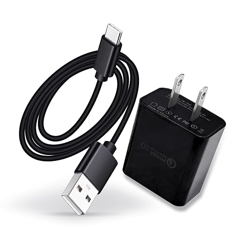 QC3.0 18W Fast Quick Charger for Oculus Meta Quest 3S, Quest 2 Pro, Meta Quest 2 VR Headset USB C Charger Charging Cable Cord 6.5 FT?Black?