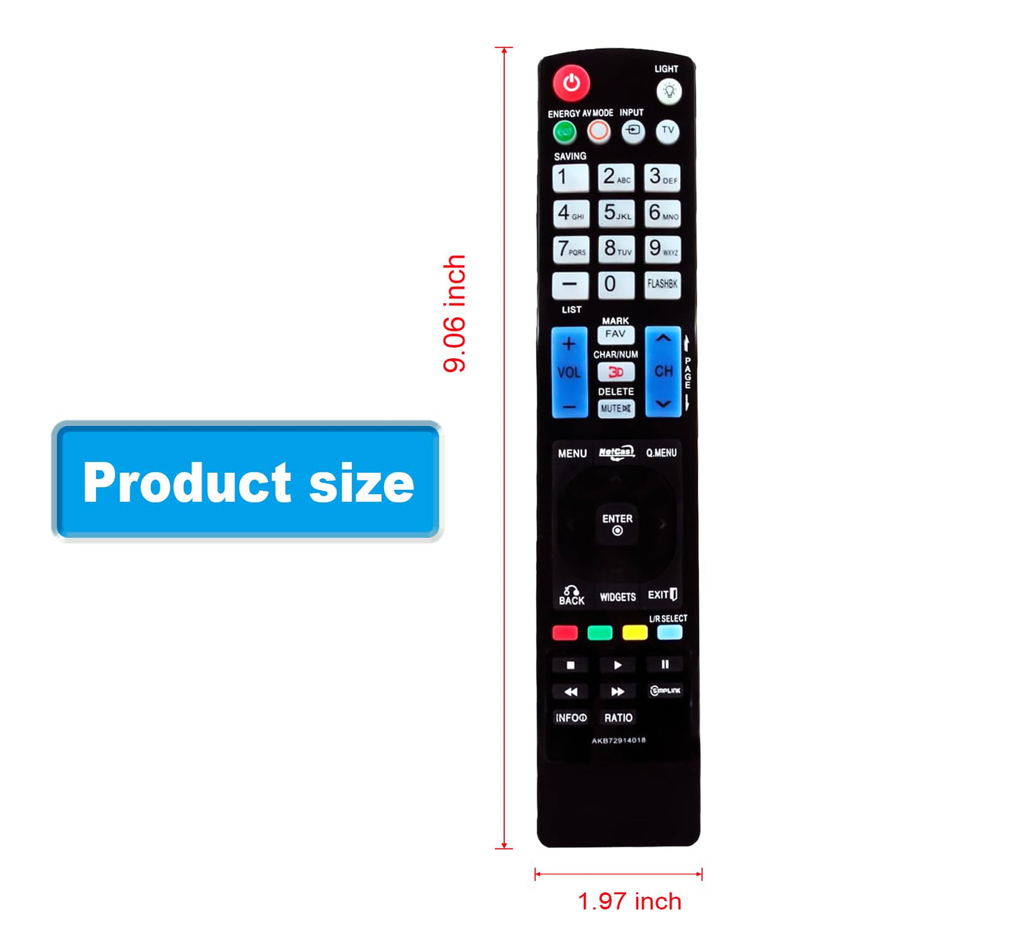 AKB72914018 Replaced Remote Control Compatible with LG LCD LED Plasma TV 32LD550 55LD650 42LE5400 47LE5500 32LE5400 46LD550 47LE5400 55LE5500 52LD550