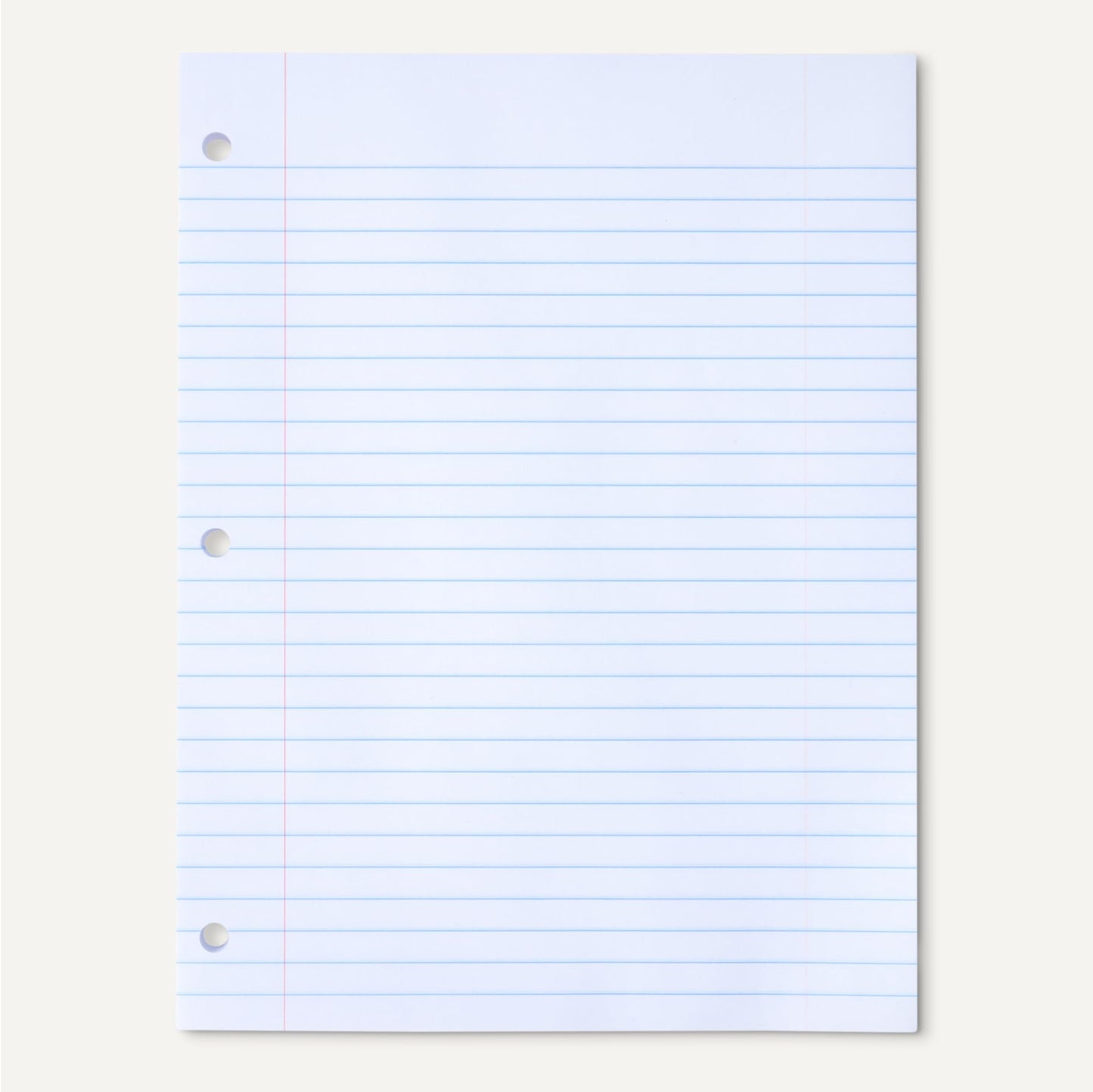 Amazon Basics Wide Ruled Loose Leaf Paper, 10.5" x 8", 150 Sheets, No Binding, White, 1-Pack