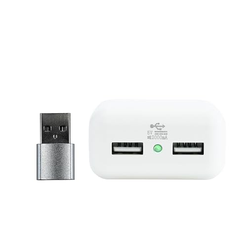 Clamp N Charge USB Charging Adapter | Clip-On USB Charging Station with USB-A and USB-C Ports | Charges iPhones, Androids, Laptops, Tablets, Earbuds