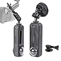 PellKing Rear View Mirror Holder Suction Cup Kit for Insta360 X5/X4/X3/X2/X,360 Rotation Ball Head Rear View Holder Suction Cup Mount Kit Compatible