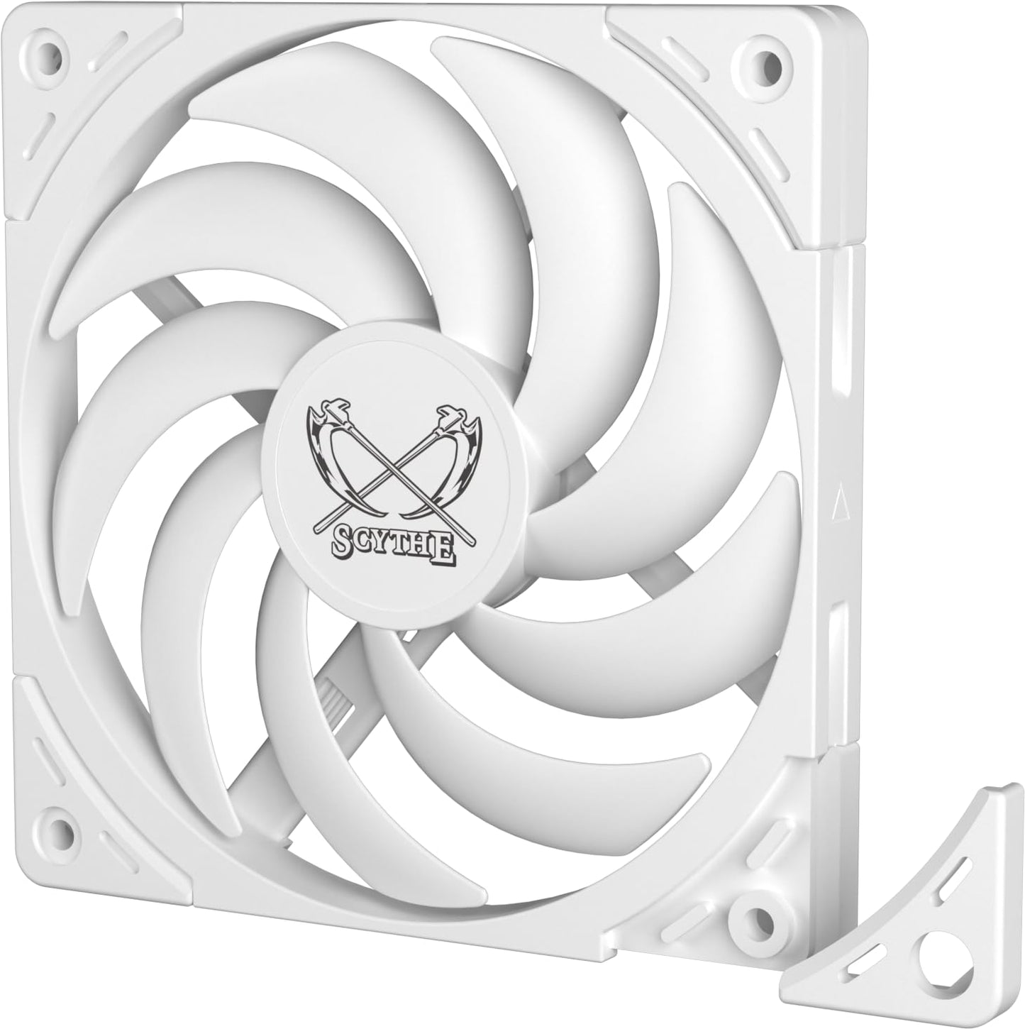 Scythe Wonder Tornado 120 Slim White, 120x120x15mm, PWM Fan, High Static Pressure, 400-2000 RPM, 3.12-26.36 dBA, FDB Bearing, 12V, for Compact