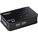 TRENDnet 2-Port USB KVM Switch, TK-207K, Control Two Computers with One Set of Console Controls, 2048 x 1536 Resolution, 60Hz Refresh Rate, All