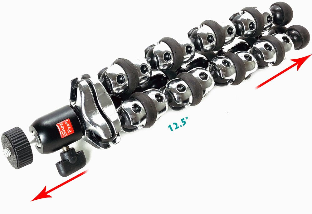 iShot Pro TigerPod HD Hybrid Metal Flexible Leg Tripod Stand for SLR Zoom DSLR GoPro Camera iPad iPhone Mount Flex Portable Lightweight GorillaPod