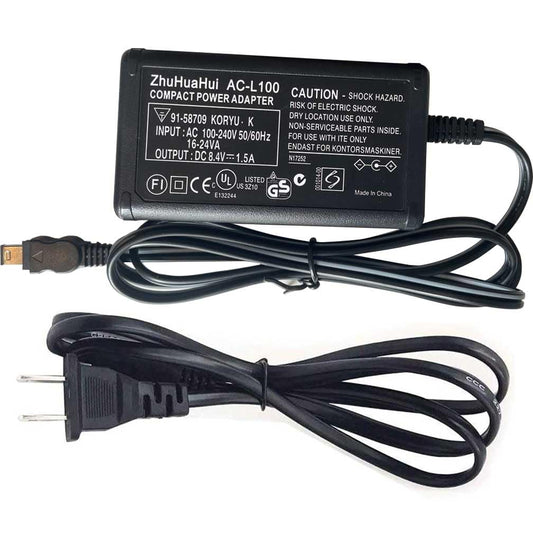 AC-L100 Power Supply Adapter Compatible with Sony HandyCam DCR-TRV18 TRV460 TRV520 DCR-TRV250 DCR-TRV260 TRV330 TRV27 TRV840 TRV103 TRV130