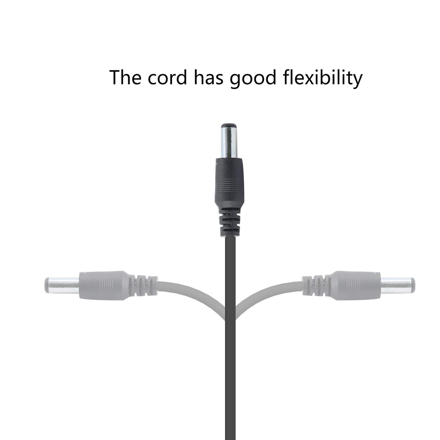 GINTOOYUN DC Y Splitter Cable 1 Female to 2 Male,5.5mm x 2.1mm DC Power Extension Adapter Cable,for CCTV Surveillance Cameras,Surveillance