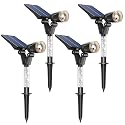Solar Spot Lights Outdoor Waterproof IP65, 180 Lumens 5000K Cool White Solar Powered Outdoor Lights, Smart Circuit for All-Night Illumination Outdoor