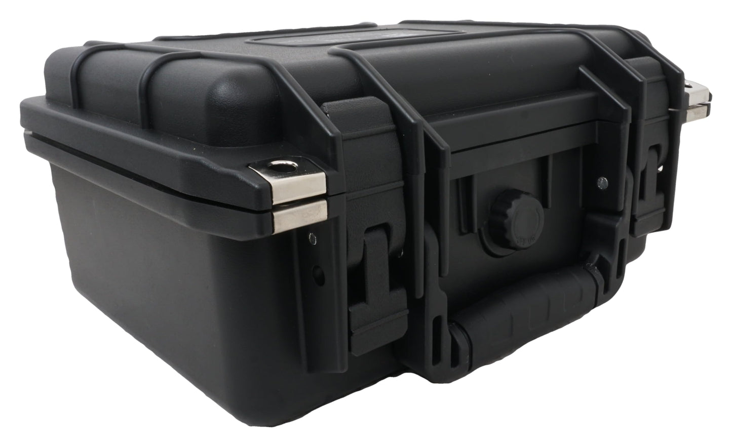 Case Club 8 External Hard Drive Case. Waterproof, Airtight, & Heavy Duty. Includes Pressure Relief Valve, Folding Handle, Padlock Holes, O-Ring Seal.