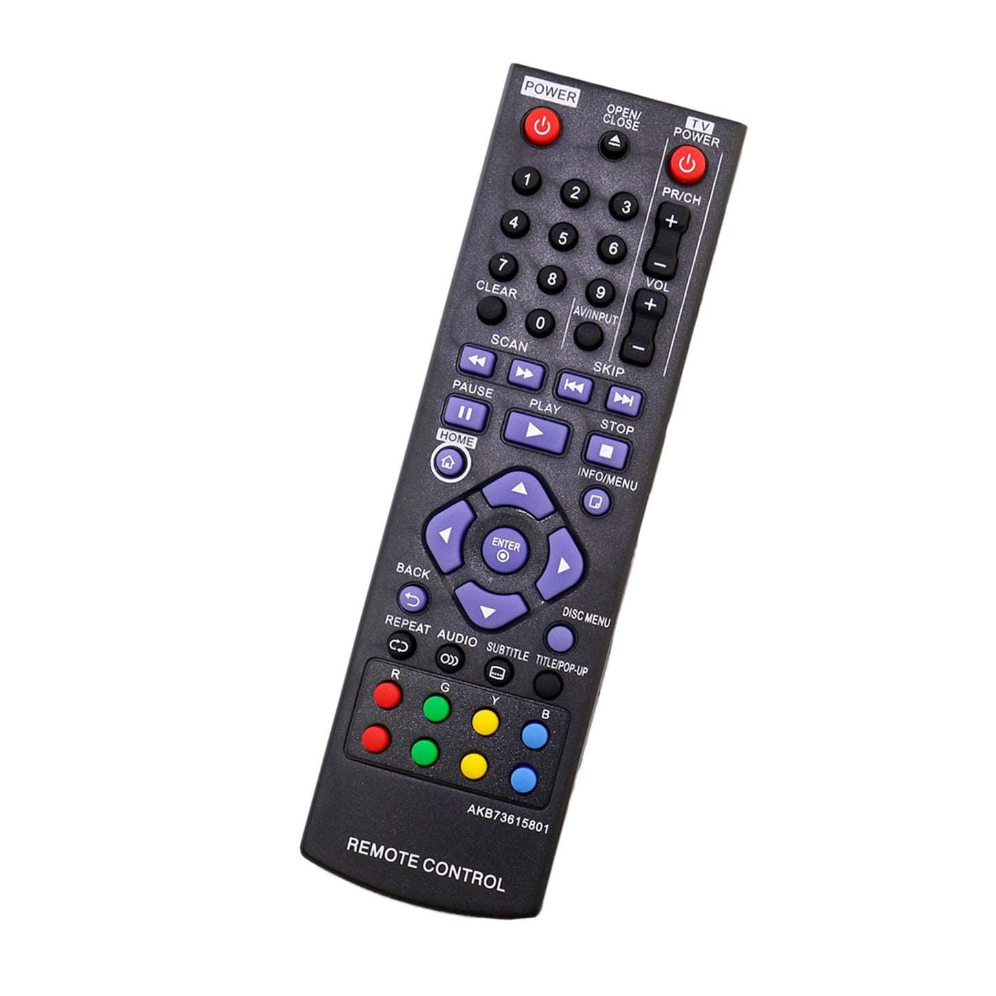 AKB73615801 Replace Remote Control fit for LG Blu-Ray Disc DVD Player BD220 BD630 BP125 BP125N BP135W-N BP200 BP220 BP220N BP320 BP320N BP325 BP325N