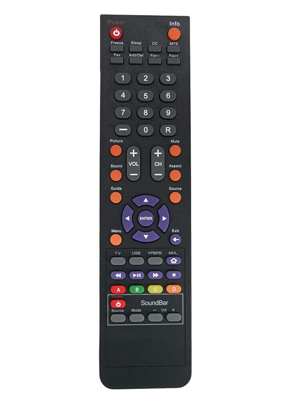 New 142022370010C Remote Control for Sceptre TV X405BV-FMDU X405BV-FMQR X409BV-FHDR