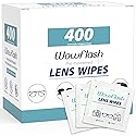 400 Count Lens Wipes for Eyeglasses, Eyeglass Lens Cleaning Wipes Pre-moistened Individually Wrapped Sracth-Free Streak-Free Eye Glasses Cleaner Wipes