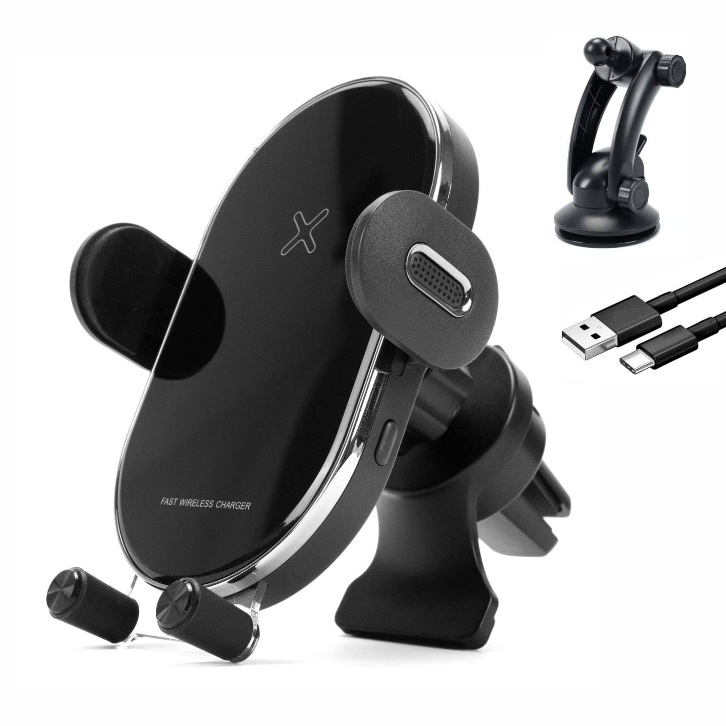 MOCA Wireless Car Charger, Qi 15W Auto Clamping Car Wireless Charger Air Vent Car Phone Mount Compatible with iPhone 17/17 Pro/17 Pro Max/16